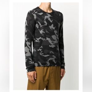 sold* NWT Zadig Voltaire Kennedy Cashmere Sweater Raw Edge Hem Men’s Size MEDIUM